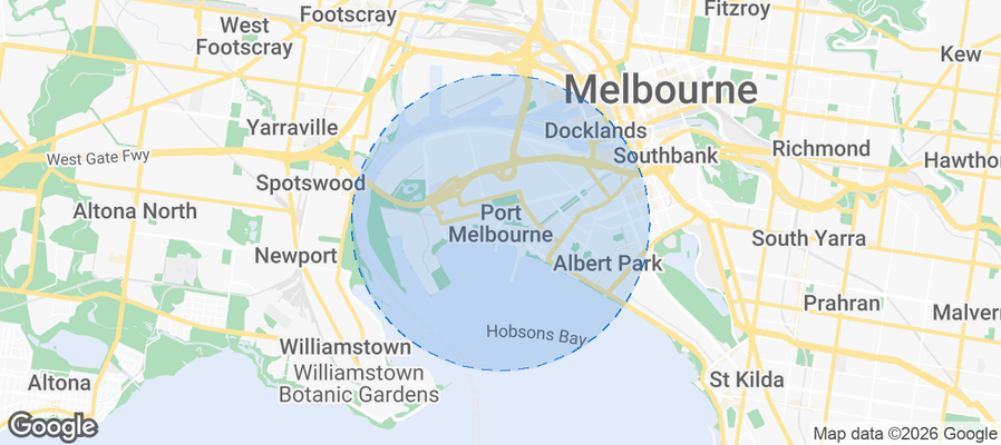 Port Melbourne Airbnb map